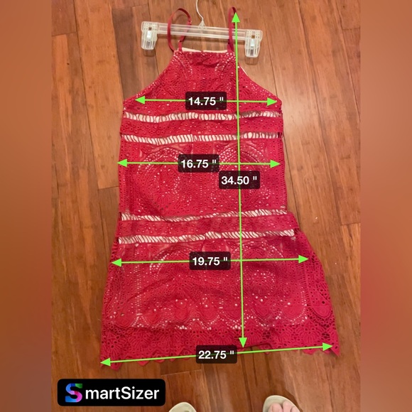 Like New! Beautiful Francesca's Collection Red Crochet Dress Size S - Picture 10 of 10